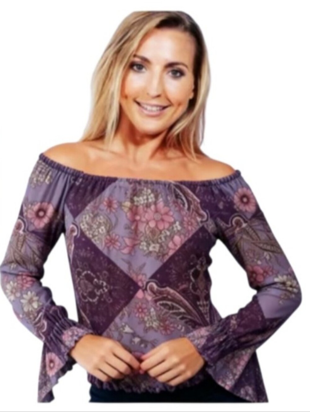 "Charlotte Russe" Gorgeous Floral Paisley Top in Size Small. Excellent condition